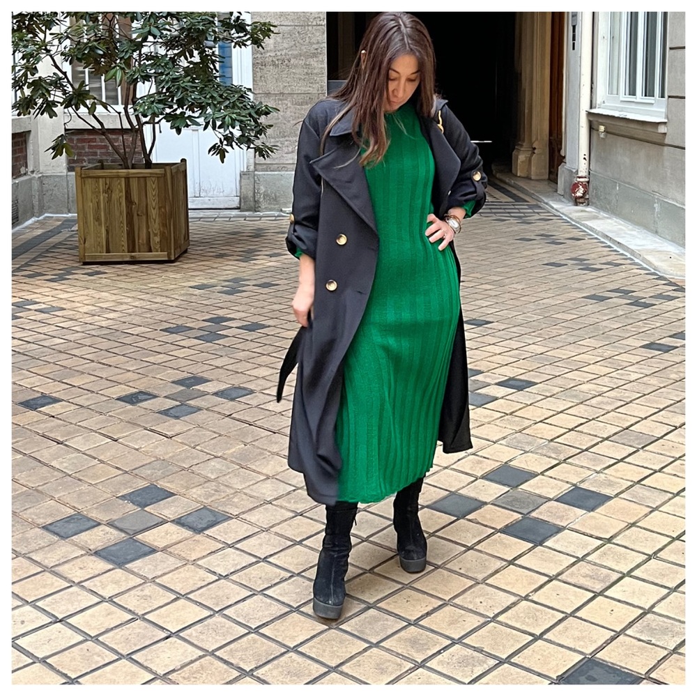 #41 Made in France Fabulous Spring Belted Trench Coat jacket - Picture 7 of 10